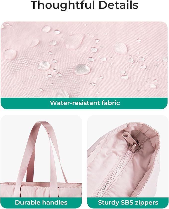 BAGSMART Tote Bag for Women, Tote Bag with Zipper Work Tote with Compartments Nurse Shoulder Hanbag for Travel, Gym