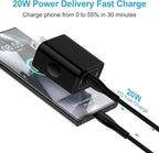 for Samsung S26+ S26 Plus Ultra, Fast Car Phone Charger Adapter Vehicle Auto Automobile Plug for Galaxy S26 S25 FE S25+ S24 S23 S22 S21 S20, A17 A56 A36 A26 A16, USB C Car Charging 3FT/6FT Cable Cord