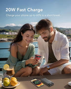 charmast 20000mAh Portable Charger with Built in Cables, 22.5W Travel Power Bank Fast Charging, USB C Cell Phone Battery Pack for iPhone 17/16/15/14/13/12 Series, iPad, Samsung, Android, Tablet