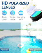 Swim Goggles, Polarized Adult Swimming Goggles Bungee Strap No Hair Pulling Anti-fog Pool Goggles for Men Women