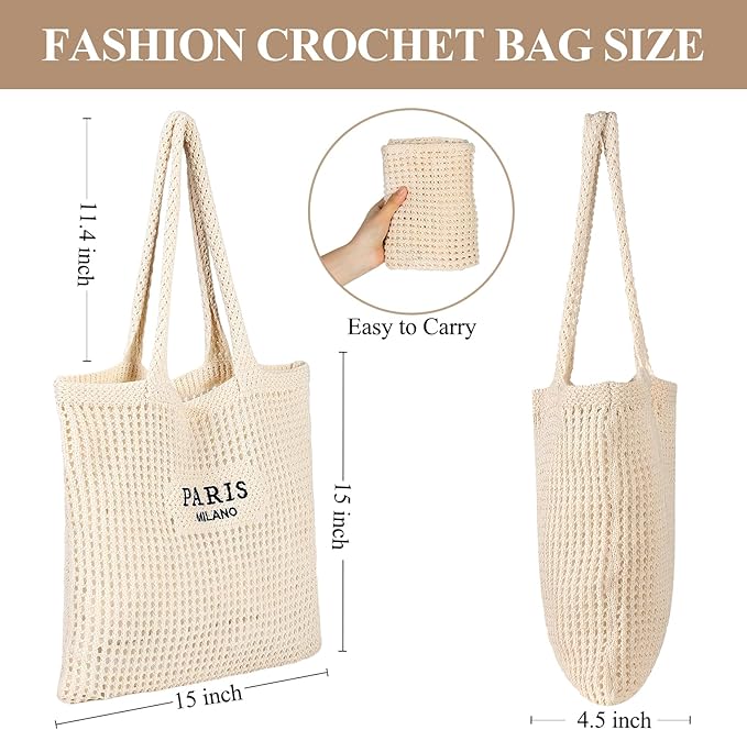 Trifabricy Beach Bags for Women, Large Beach Bag, Woven Straw Tote Bags Waterproof, Weaving Swim Shopping Travel Bag
