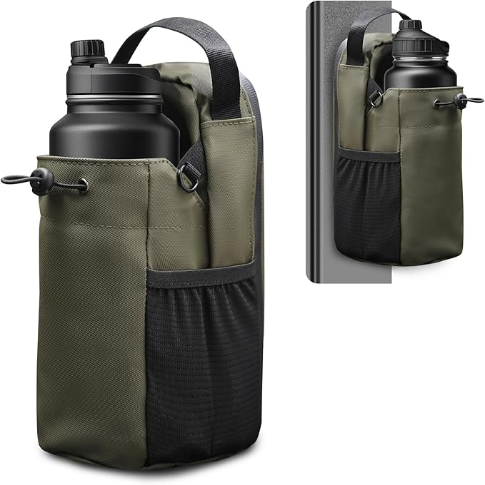 Magnetic Gym Bag for Women and Men, Magnetic Water Bottle Holder with Strap and Phone Pocket