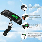 Luggage Scale, 110lb Luggage Weight Scale with 4 Unit Switching Functions&LED Display, Luggage Scale Travel Digital for Weighing Luggage, Backpacks, Packages and Markets(Black)