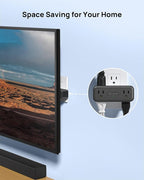 TROND 6-Outlet Wall Extender with 360° Rotating Plug, 3-Way Surge Protector Outlet Splitter with 2 PD20W USB-C & 2 USB-A Ports, 900J, Compact Plug Adapter for Tight Spaces in Home, Kitchen, Bathroom