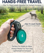 Collapsible Dog Bowls for Travel, 2-Pack Dog Portable Water Bowl for Dogs Cats Pet Foldable Feeding Watering Dish for Traveling Camping with Carabiners, BPA Free (Green&Blue, Medium (Pack of 2))