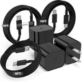 Fast Charger for iPhone 17 16 15 Charger Fast Charging 3Pack, 6+10+10ft USBC to USBC Cable Cord &20W Type C Block for iPhone 17/17 Air/17 Pro Max/17 Pro/16 15 Pro Max/Pro/Plus,iPad Pro/Air/Mini