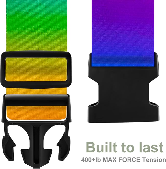 Luggage Straps for Suitcases TSA Approved Easy Pack Organized Suitcase Strap, Luggage Strap, Luggage Belt Strap, Bag Straps for Luggage. Buckle Straps Travel Accessories (Colorful)