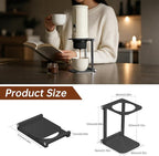 Foldable Pour Over Coffee Maker Stand, Aluminum Portable Electric Espresso Machine Stand Compatible with Outin, Portable Coffee Makers, General Funnels Black