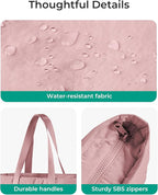 BAGSMART Tote Bag for Women, Tote Bag with Zipper Work Tote with Compartments Nurse Shoulder Hanbag for Travel, Gym