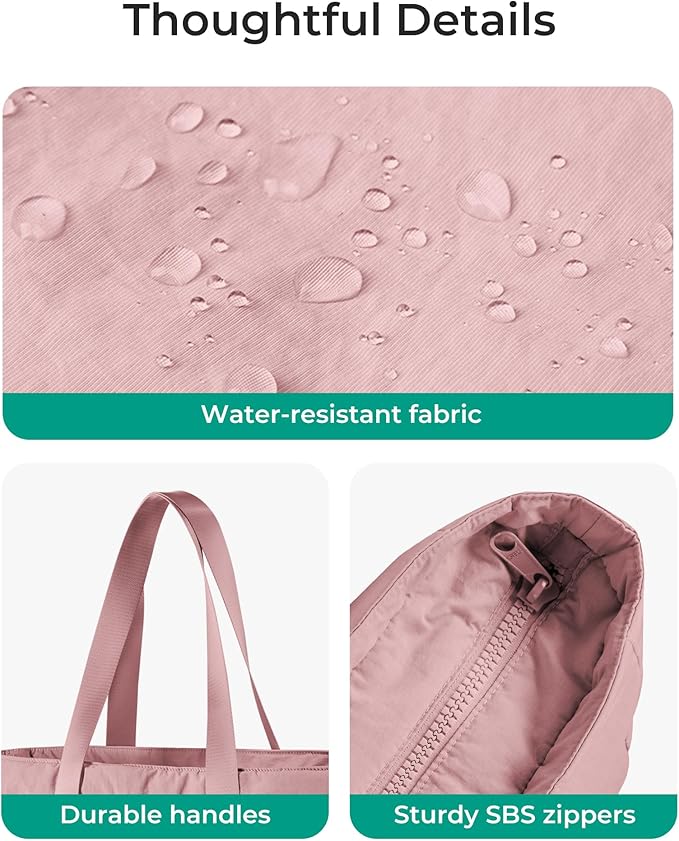 BAGSMART Tote Bag for Women, Tote Bag with Zipper Work Tote with Compartments Nurse Shoulder Hanbag for Travel, Gym