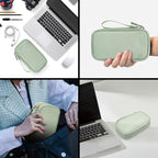 CAAORDKSO Electronic Organizer Bag, Travel Cable Organizer Pouch Electronic Accessories Carry Case, Double Layers Tech Pouch Travel Essentials for Men, Women, Backpack, Business (Mint Green, Large)