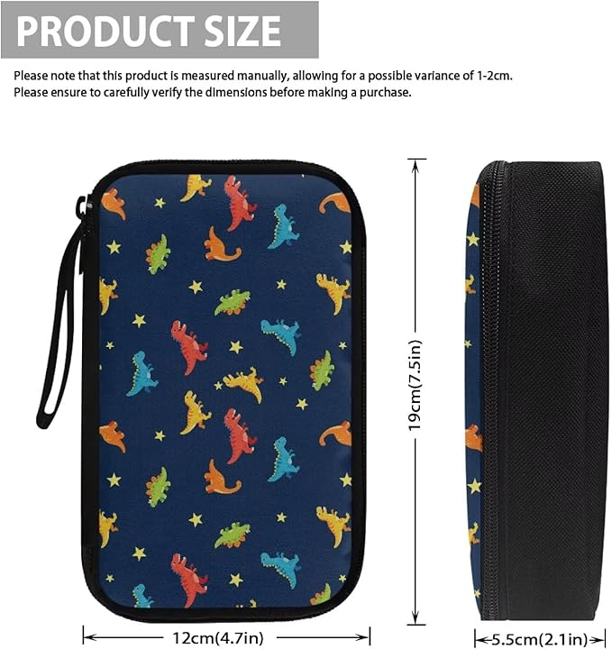 Dinosaurs Travel Cord Organizer Case Electronics Organizer Travel Case Portable Storage Bag fits Power Bank Phone Tech Accessory Cable Cord Charger Phone Earphone