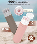 20 Pack Travel Bottles for Toiletries, Original Patented, TSA Approved Travel Size Containers, Leak Proof Silicone Shampoo and Conditioner Bottles Women & Men, Airplane Cruise Essentials, Black