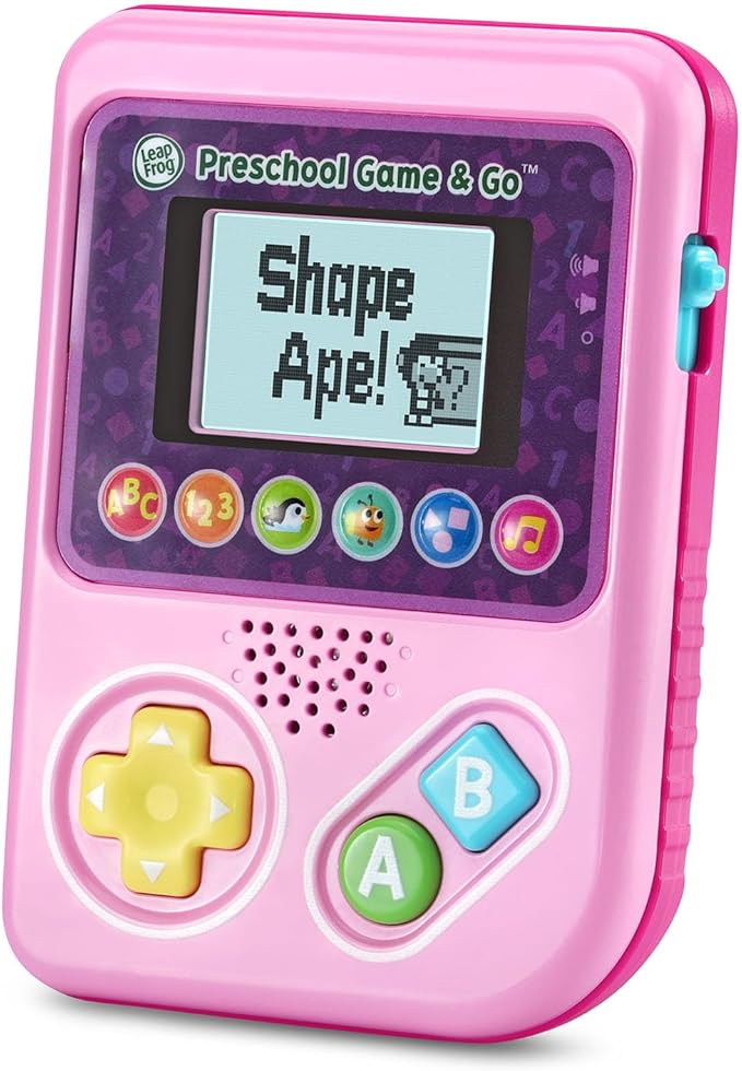 LeapFrog Preschool Game and Go Handheld Video Game Toy, Pink