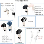Magnetic Anti-Lost Straps for AirPods,Colorful Soft Silicone Sports Lanyard, Neck Rope Cord
