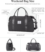 HYC00 Travel Duffel Bag,Carry-on Overnight Weekender Bags for Women,Sports Tote Gym Bag with Wet Pocket