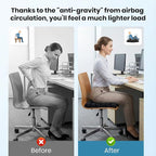 Upgraded Inflatable Travel Seat Cushion for Airplane and Car, Portable Air Cushion for Long Flights, Office Chair and Wheelchair, Pressure Relief Seat Pad for Sitting Comfort