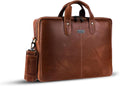 HAMMONDS FLYCATCHER Genuine Leather Laptop Bag for Men, Padded 15.6" Laptop Sleeve, Leather Messenger Bag for Men Briefcases