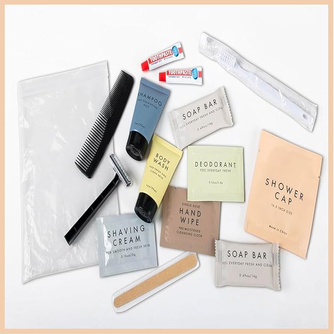 Trail maker (50 Pack) Bulk Hygiene Kits – 15-Piece Toiletry Set per Pack for Homeless Care, Travel, Emergency Shelters, TSA Friendly Essentials & Charity Donations