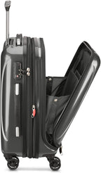 DELSEY PARIS Helium Aero Hardside Expandable Luggage with Spinner Wheels, Brushed Charcoal, 2-Piece Set (19/28)