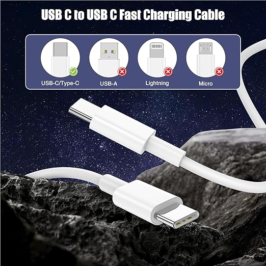 LOFPYE 3-Pack [3.3FT+6.6FT+10FT] 60W USB C to USB C Cable, Type C to Type C Cable,Fast Charging Cable for iPhone 17 16 15 Pro Plus Pro Max Air，for Galaxy S25, for iPad, for MacBook and More