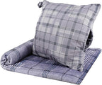 3 in 1 Travel Pillow Blanket Set with Removable Flannel Blanket Throw,Hand Warmer Pockets,Pillow (Color6, 60in*79in)