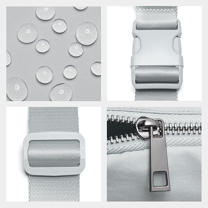 Belt Bag for Women Fanny Pack Crossbody Bags for Women Fashion Waist Packs with Adjustable Strap Gifts for Women Men (Lightgrey)