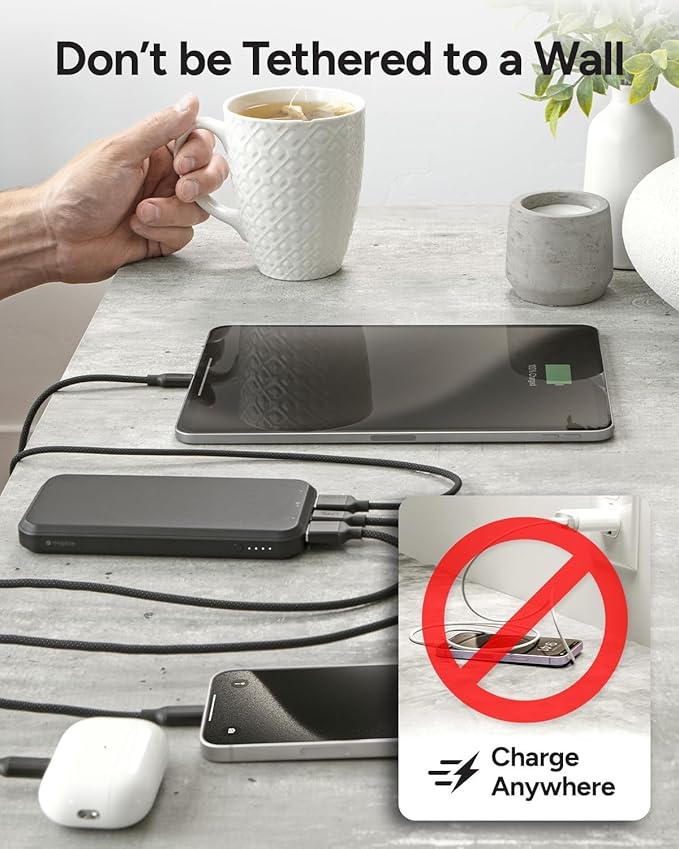 Mophie powerstation prime10 - Portable Power Bank with 10,000mAh Internal Battery, 18W USB-C PD Fast Charging, Charge 3 Devices Simultaneously, LED Power Indicator, Shamrocks