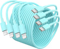 4Pack USB C to Lightning Cable 6FT, Fast Charging Cord for iPhone 14, Replacement for Apple Original Charger Cable for iPhone 14 13 12 11 Pro 11 XS MAX XR 8 7 6s Plus-Light Green