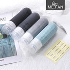 ME.FAN Travel Bottles for Toiletries, TSA Approved 3oz Silicone Journey Size Containers, Portable Split Bottle for Conditioner, Shampoo, Lotion- 4 Pack Grey