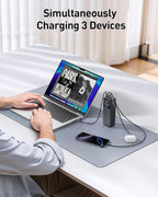 SIXTHGU Laptop Power Bank, 3-Port 20,000mAh Portable Charger with 200W Max Output, PD 3.1 Fast Charging, Flight-Approved for Travel, PowerTower, for MacBook, iPhone 17/16 Series, and More
