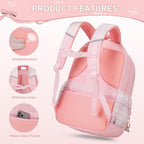 DIGOBAY Backpack for Girls, 3PCS Girls Backpack for School with Lunch Bag Pencil Case, Cute Kids Teens Bookbag for Kindergarten Elementary Preschool Middle School