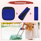 Luggage Handle Wrap [6PCS] - Neoprene Luggage Identifiers Use for Suitcases & Carry on & Travel Accessories - [Blue-6IN/15CM] Comfort Grip Handle Cover