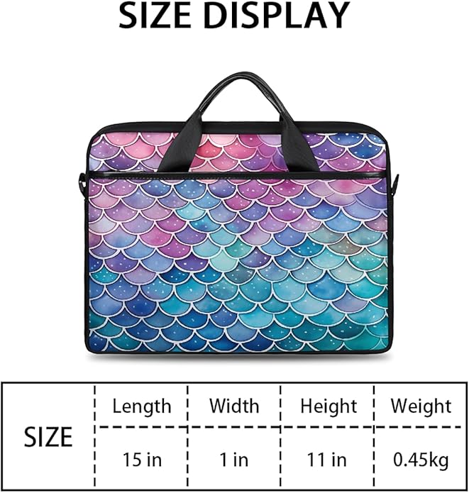 Laptop Shoulder Bag for Women Men, Waterproof Computer Case Messenger Bag Briefcase for Business Office Travel