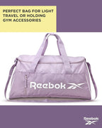 Reebok Duffle Bag - Lightweight Unisex Carry On Gym Bag - Travel and Sports Duffel Bags for Men and Women, Denver - Lavender