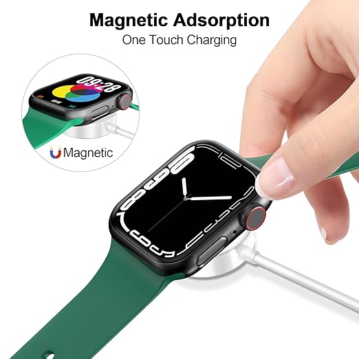 𝟐𝟎𝟐𝟔 𝐔𝐩𝐠𝐫𝐚𝐝𝐞𝐝 for Apple Watch Charger Magnetic Fast Charging Cable [Portable] Magnetic Wireless Charging Compatible with iWatch Series Ultra/10/9/8/7/6/SE/SE2/5/4/3-[6.6FT/2M] White