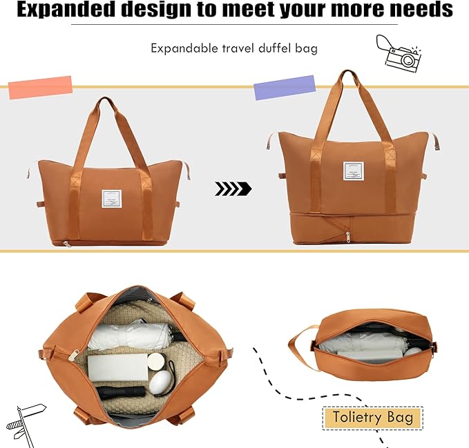 Lightweight Expandable Softside Luggage Sets 3 Piece, Large Capacity Travel Suitcase with Spinner Wheel, TSA Lock, Easy Access Design and Adjustable Telescoping Handle (Orange)