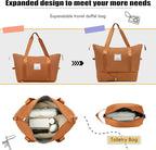 Lightweight Expandable Softside Luggage Sets 3 Piece, Large Capacity Travel Suitcase with Spinner Wheel, TSA Lock, Easy Access Design and Adjustable Telescoping Handle (Orange)