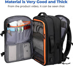 Rcrirth Carry On Travel Backpack for Airplanes | 35L Suitcase Backpack Luggage Business Weekender Bag - Expandable Travel Carry On Flight Approved for Men Women - Black