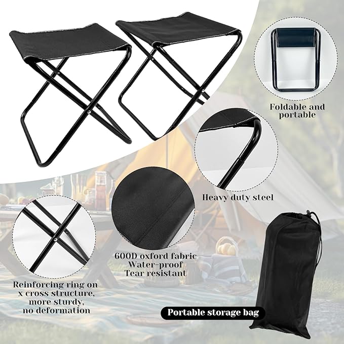 Folding Camping Table with Chairs Lightweight Picnic Table and 2 Chairs for Beach Hiking Travel Fishing BBQ,Outdoor Sturdy Table and Chairs Set with Storage Bags