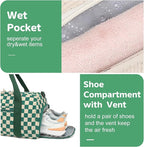 BLUBOON Duffle Bag Girls Kids Cute Gym Bag with Shoes Compartment & Wet Separation Waterproof Sports Overnight Travel Bag
