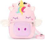 mibasies Toddler Backpacks for Girls 2-4: Plush Backpack -3D Animal Cartoon Mini Travel Bag -10 inch Toddler Backpack Leash
