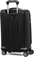 Travelpro Platinum Elite Softside Expandable Carry on Luggage, 8 Wheel Spinner Suitcase, USB Port, Suiter, Men and Women, Shadow Black, Carry On 21-Inch