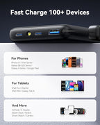 INIU 45W Fast Charging Portable Charger, 40% Smaller 10000mAh with Detachable Cable, Flight-Safe Travel Power Bank, USB C External Phone Battery Pack for iPhone 17 16 Pro iPad Samsung S26 Google etc