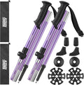 AISUNOURDOOR Lightweight Adjustable Trekking Poles, Aluminum Collapsible Travel Hiking or Walking Sticks for Women Children, with One Disposable Raincoat