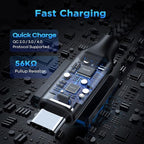 etguuds USB C Cable [20ft/6m], 1-Pack, Long USB-A 2.0 to USB-C Cable, Fast Charging Type C Charger Cord Nylon Braided for Samsung Galaxy Note, LG, Moto, Pixel, Switch, and Other USB C Devices