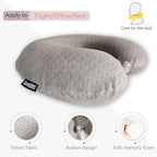 Memory Foam Travel Pillow, Comfortable Travel Neck Pillow U Shape, Support Neck and Head to Relieve Fatigue, Portable Neck Pillow Suitable for Planes, Trains, Self-Driving Cars