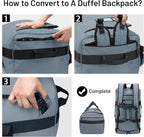 MIER Water Resistant Backpack Duffle Heavy Duty Convertible Duffle Bag with Backpack Straps for Gym, Sports, Travel