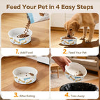 40 Pack Disposable Dog Bowls, 16 oz Paper Pet Bowls for Cats & Dogs, Disposable Cat Food Bowls for Dry Wet Food & Water, Travel Feeding Bowls for Small Medium Pets