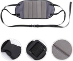 Portable Foot Hammock Travel Foot Rest for Airplane Under Desk Office Use, Breathable Plush Deep Gray Footrest for Long Flights and Travel